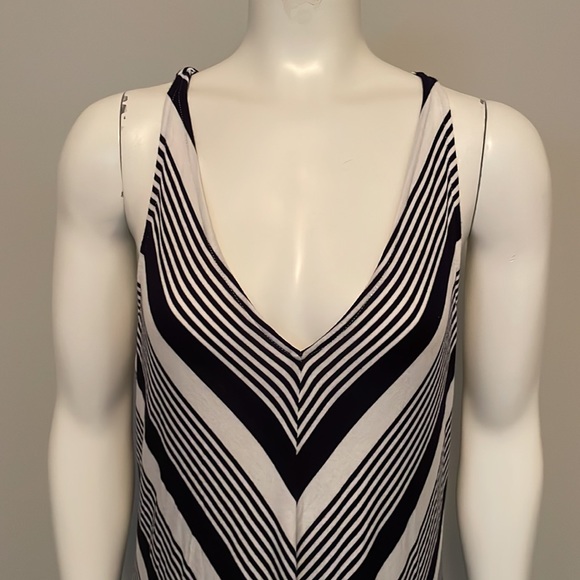 Lily and Lola Blue and White Striped Swim Cover Up or Maxi Dress XL - Picture 2 of 7
